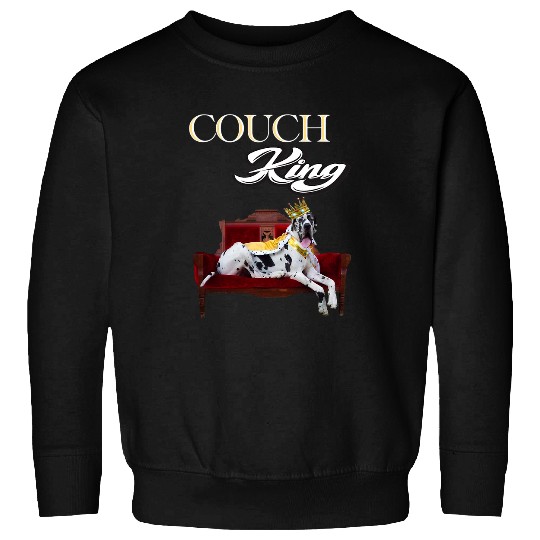 Dog Great Dane couch king for dog lovers Sweatshirts