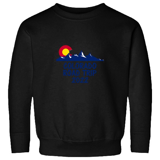 Hiking Hiker Colorado Road Trip Hiking Skiing Snowboard CO Flag Hike Sweatshirts