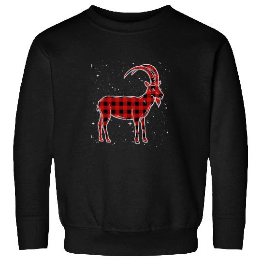 Funny Goats Red Plaid Goats Christmas Matching Buffalo Family Pajama 157 Sweatshirts