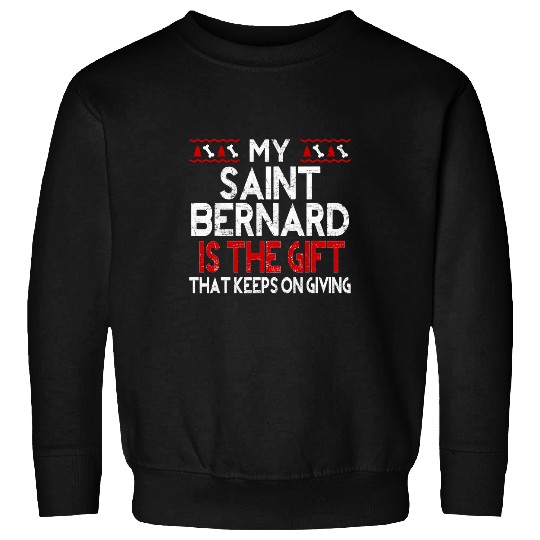 Dog Saint Bernard Christmas Saint Bernard Tee Sweatshirts
