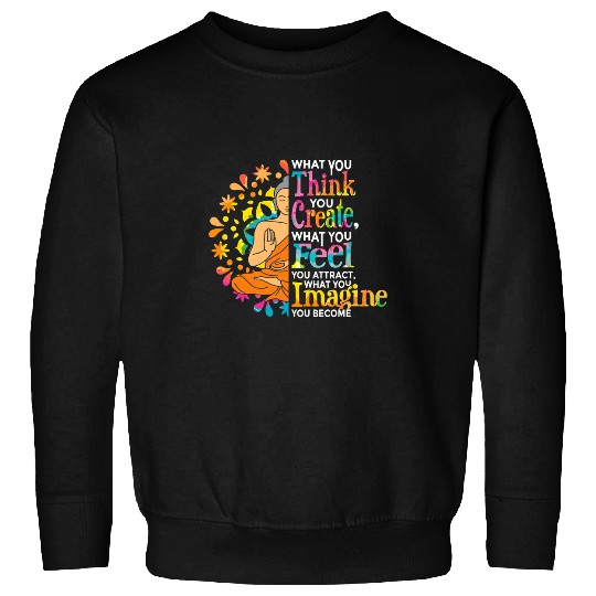 Namaste Yoga Law of Attraction Manifest Buddha Meditation Yoga Instructor Meditation Sweatshirts