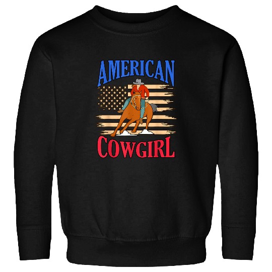 American Cowgirls Barrel Racing Horse Racer Horses Graphic Sweatshirts