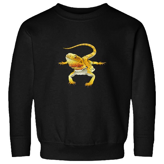 Bearded Dragon Cute Bearded Dragon Lizard Beardie Reptile Tiny Dinosaur Sweatshirts