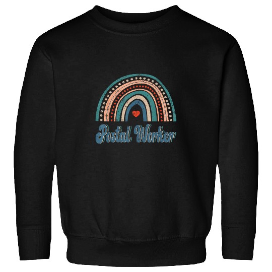 Postal Worker Rainbow Mail Lady Mailman Sweatshirts