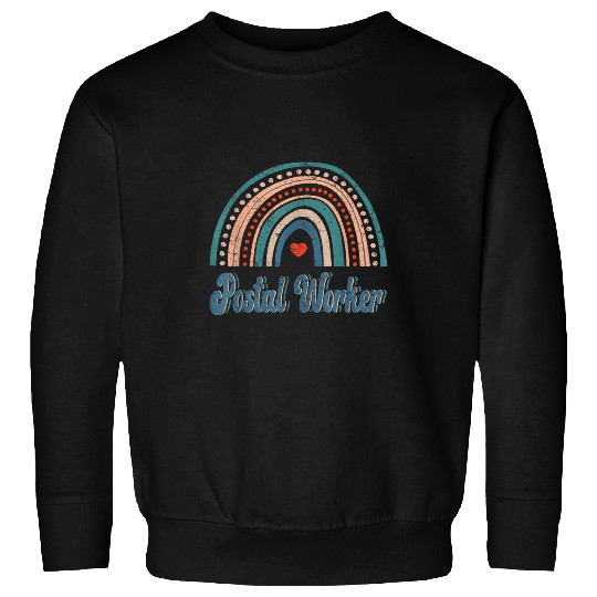 Postal Worker Rainbow Mail Lady Mailman Sweatshirts