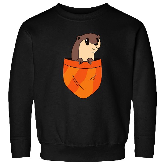 Otters Cute Otter Pocket Sweatshirts
