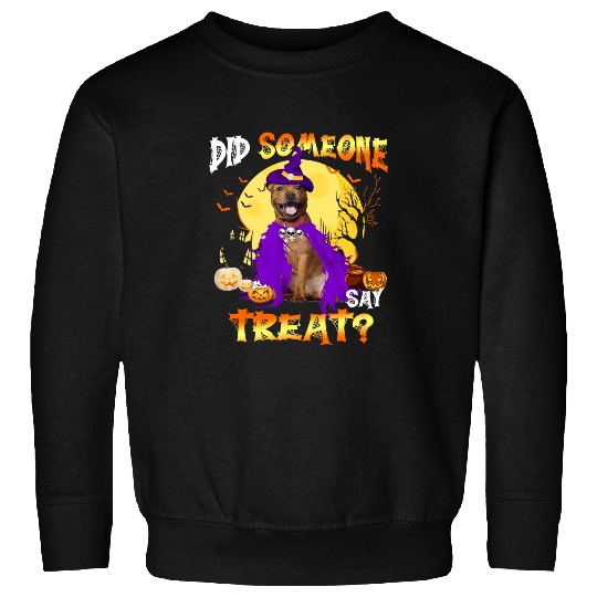 Dog Staffordshire Bull Terrier Halloween Did Someone Say Treatpng 399 paw Sweatshirts