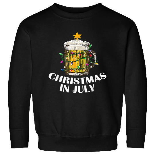 Beer Drinks Funny xmass Tree Lights Summer Christmas In July 192 Sweatshirts