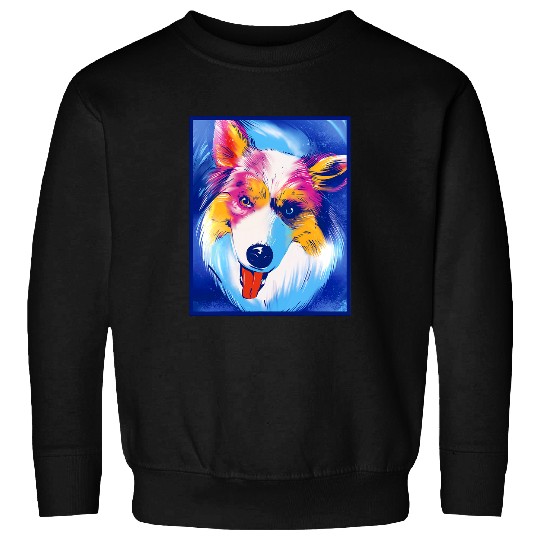 Aussie Watercolour Dog Lovers Australia Shepherd Sweatshirts
