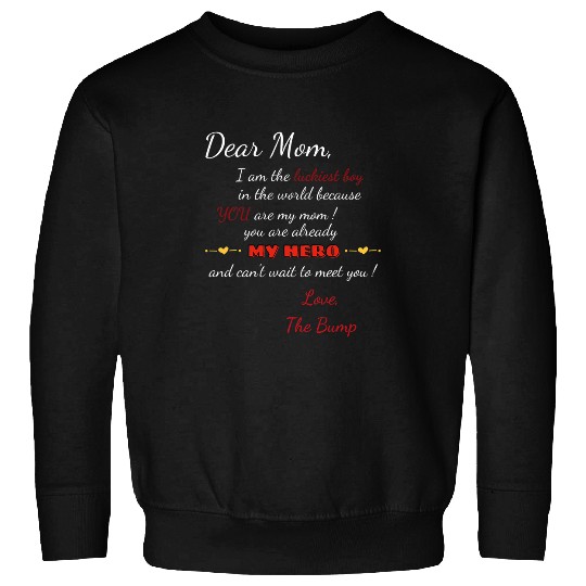 From Bump Mom To Be From Son Expecting A Boy Superpower Sweatshirts