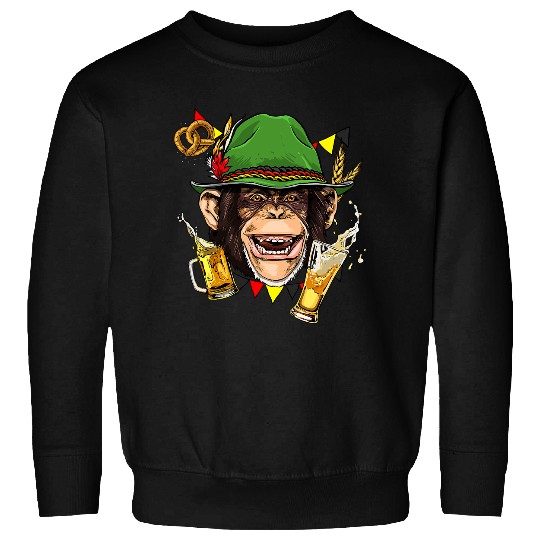 Beer Monkey Germany Oktoberfest Party Beer Fest Ape Monkey Lover Sweatshirts