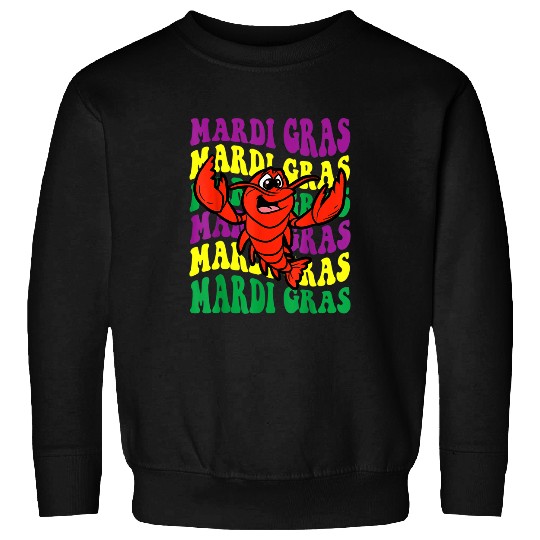 Crawfishs Mardi Gras Retro Mudbug carnivals Parade Cajun Party Sweatshirts