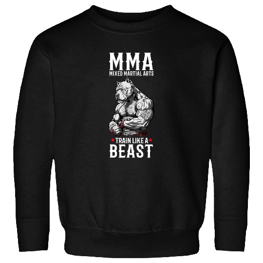MMA Train Like A Beast Cage Fighter frees Fighting Pitbull Sweatshirts