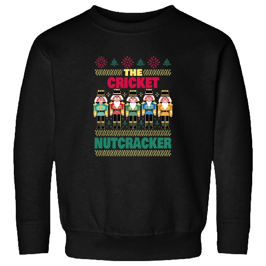 Cricket Fan The Cricket Nutcracker Funny Christmas Cricket Player Sweatshirts