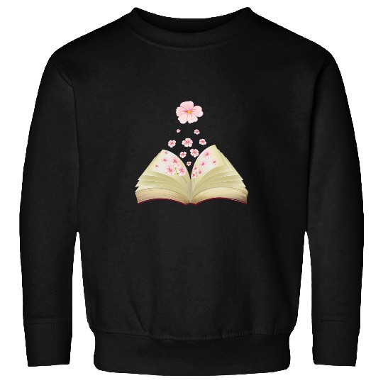 Daisy Flowers Books Womens Book Lovers Teacher Sweatshirts