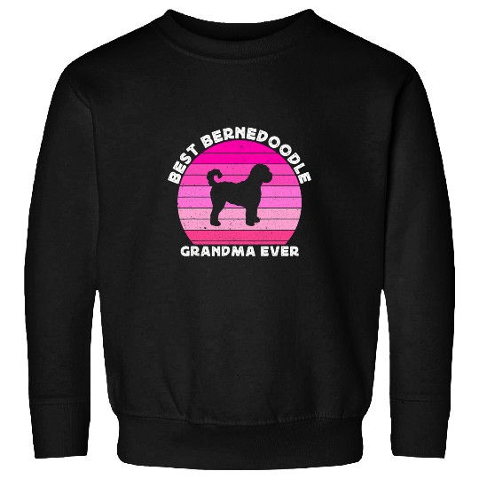 Bernedoodle Grandma For Women Adults Bernedoodle Dog Grandma Sweatshirts