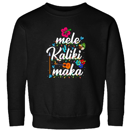 Guitarist Hawaiian Mele Kalikimaka Ukulele Guitar Christmas Ukulele Guitar Sweatshirts