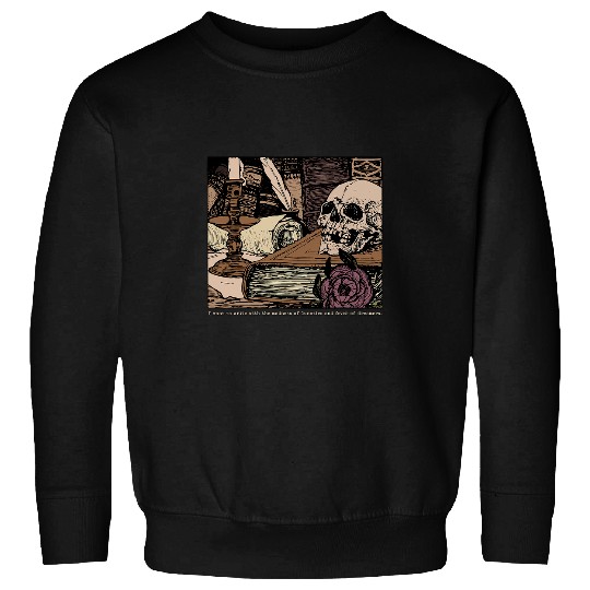 Dark Academia Aesthetic Skull Writer Authors Book Lover Sweatshirts