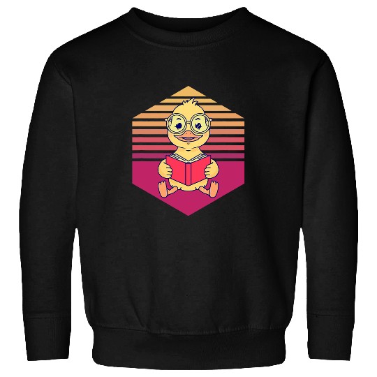 Duck Reading Book vintages Sweatshirts