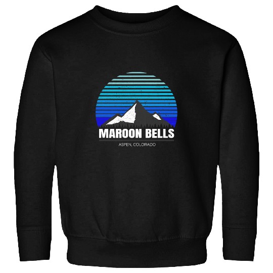 Hiking Hiker Maroon Bells Colorado Bluebird Day Aspen CO Hike Sweatshirts