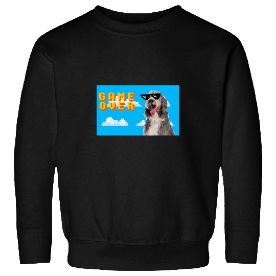 8Bit Game Over Bearded Collie 2 Sweatshirts