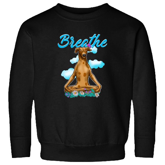 Namaste Yoga Breath Yoga and Chakra Meditation Funny Meditating Dog Meditation Sweatshirts