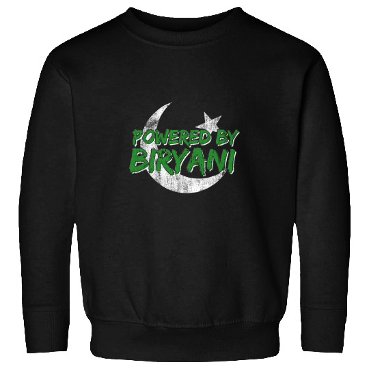 Cricket Fan Powered by Biryani Pakistan Flag Pakistani Cricket Sweatshirts