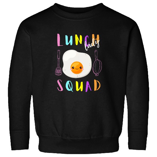 Lunch Lady Squad Matching Group Cute Fried Egg Design Funny Sweatshirts