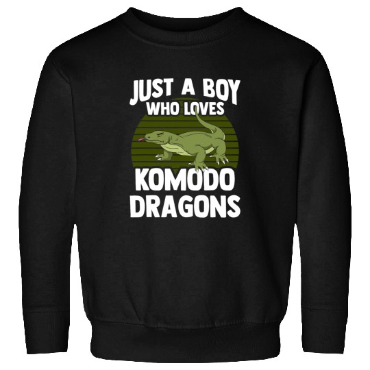 Dragons Just A Boy Who Loves Komodo Dragons Komodo Dragon Lover Sweatshirts