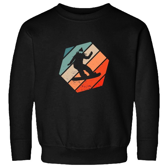 Skiing Ski Snowboarding Snowboarder Winter Sport vintages Retro Hexa Sweatshirts