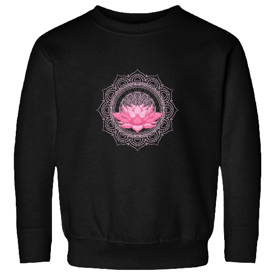 Namaste Yoga Flower Blossom Yoga Meditation Prana Art Boho Mandala Lotus Meditation Sweatshirts