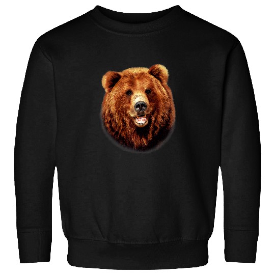 Funny Bear America Grizzly Bear Bust Cute Bears Sweatshirts