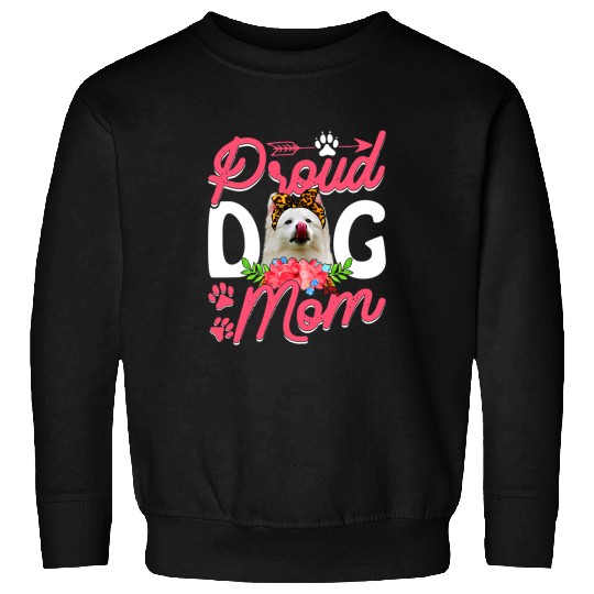 Cute Proud American Eskimo Dog Mom Funny Mothers Day 1 Sweatshirts