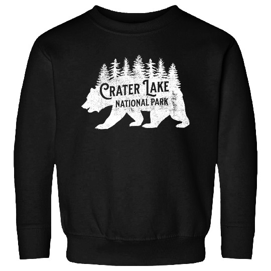Funny Bear Crater Lake Oregon Nature Bear Hiking Outdoors Cute Bears Sweatshirts