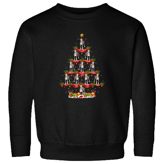 Dog Grayhound xmass Holiday Santa Italian Greyhound Dog Christmas Tree Sweatshirts