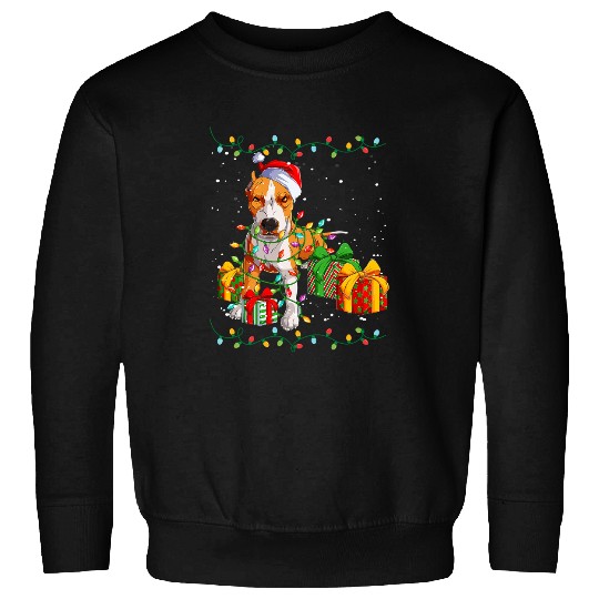 Bully Christmas Santa Dog Lovers Christmas Tree 20 Pitbull Dog Sweatshirts