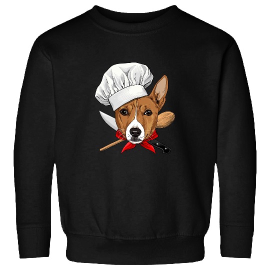 Dog Basenji Chef Dog Cooking Baking Lover 255 Sweatshirts