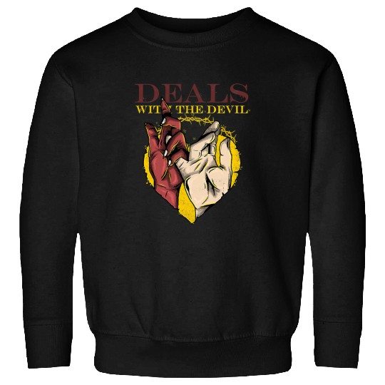 Deals With The Devil Goth Emo Pentagram and Satanic 441 Sweatshirts