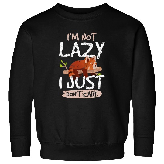 Red Panda Love Lazy Panda Bear For Women Zoologist Not Lazy Sweatshirts