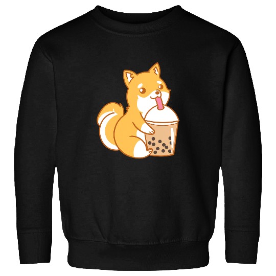 Dog Shiba Inu Boba Milk Tea Funny Bubble Tea Lover JT Sweatshirts