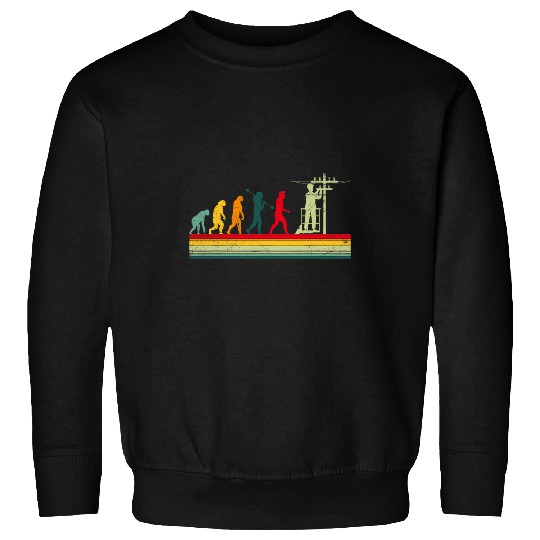 Electrical Evolution Electrician Voltage Lineman Circuit Cable Electrician Sweatshirts