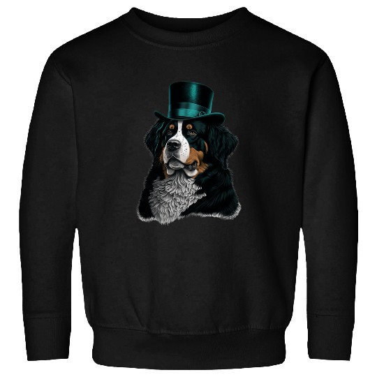 Bernese Mountain Dog Lover Dog Bernese Mountain Dogs Top Hat Sweatshirts