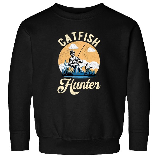 Fishing Catfish Hunter Catfish Hunting CatFishing Fisher Sweatshirts