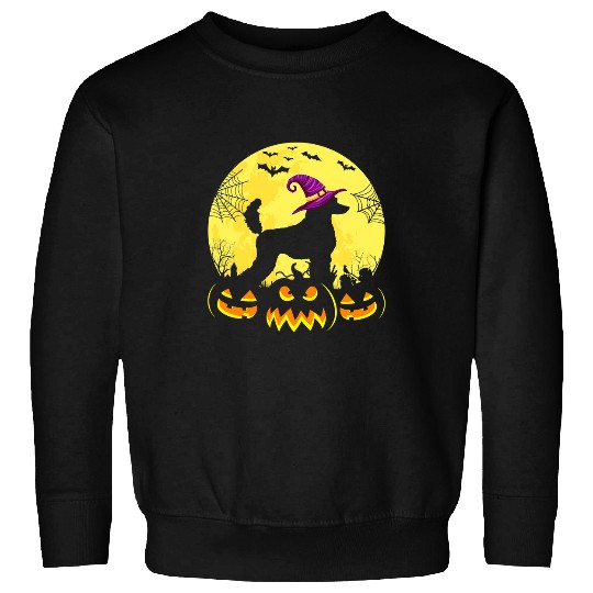 Funny Poodles Costume Halloween Poodle Witch Hat Pets 220 Poodle dog Sweatshirts