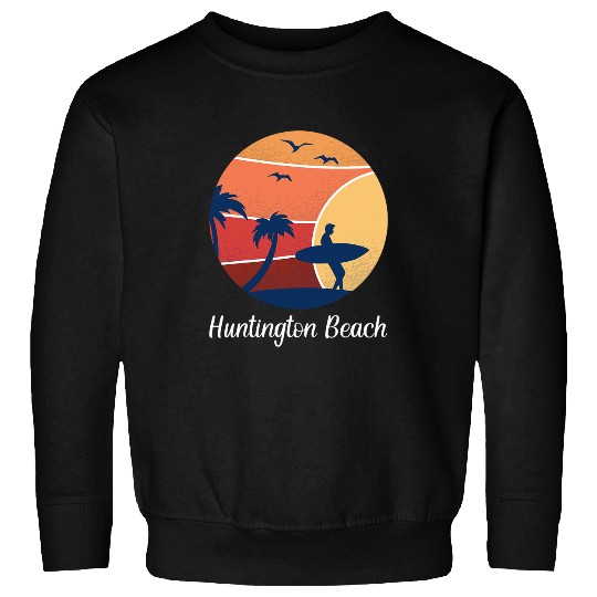Surf Life Huntington Beach californias Surfing Surfer vintages Sunset Sweatshirts