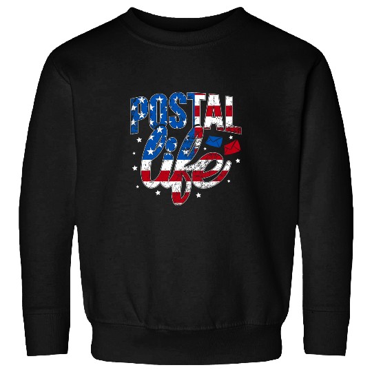 Postal Life American Flag Mailman Postal Worker Novelty Sweatshirts