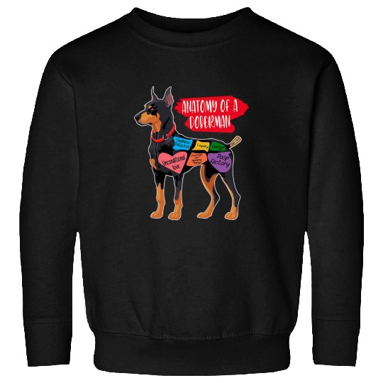 Dog Doberman Anatomy Of A Doberman Loyalty Sadness Detector Dog Owner Sweatshirts