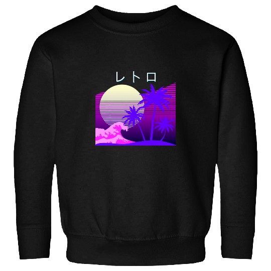 Aesthetic Vaporwave Retro 1980s 1990s Otaku Wave Art Sweatshirts