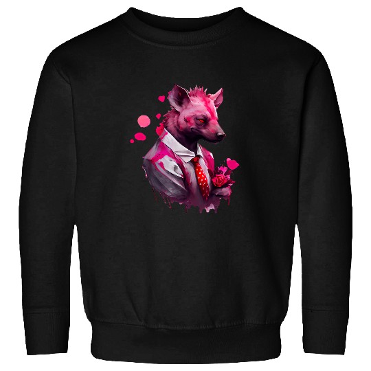 Cute Valentines Day Hyena Gifts Hyena lovers Funny Hyena Sweatshirts