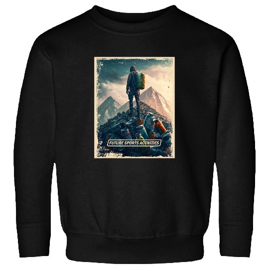 Climbing Climber Rock Climbing Post Apocalyptic Environmental pollution Climb Sweatshirts